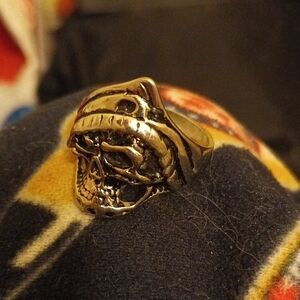 Men's Gold Skull Ring